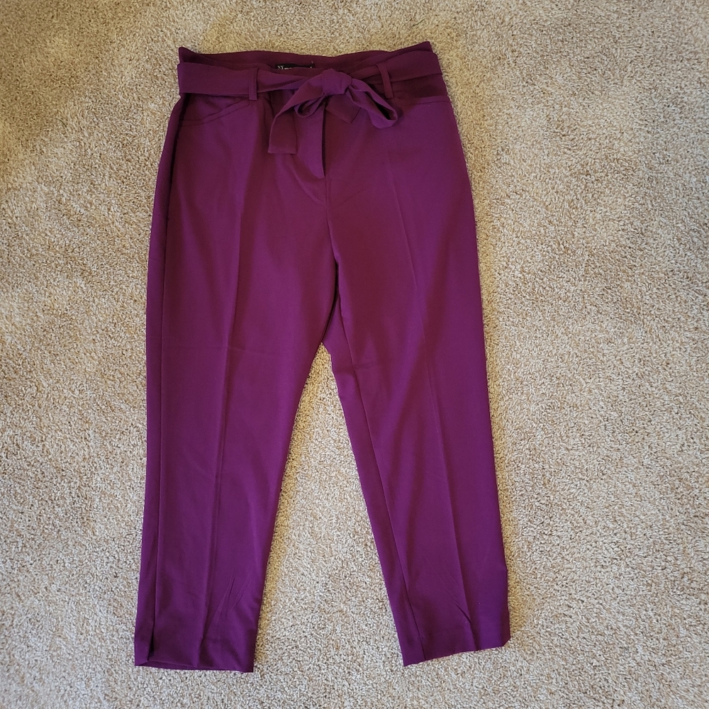 Tie-waist ankle pant